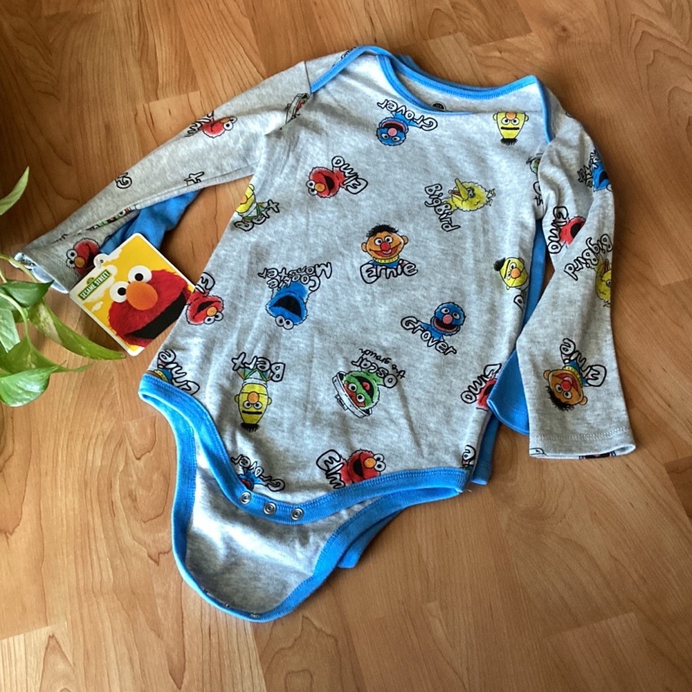 Sesame Street Cookie Monsters Bodysuits & Bibs - Picture 14 of 16